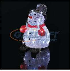 EMOS DCFC03 LED karácsonyi hóember, 28 cm, kültéri és beltéri, hideg fehér, időzítő, 2, 1 W, 230 V AC, IP44 (1550002006)