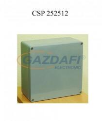 Csatári Plast CSATÁRI PLAST CSP252512 poliészter doboz, üres, 250x250x120mm, IP 65 fekete, halogénmentes (CSP 11252512)