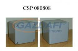 Csatári Plast CSATÁRI PLAST CSP080808 poliészter doboz, üres, 80x80x80mm, IP 65 fekete, halogénmentes (CSP 11080808)