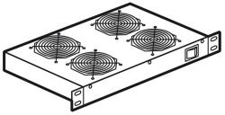 LEGRAND 046489 ventilátor egység 1U-19" 2 ponton rögzíthető gyorspánttal MÉLY: 150 2 ventillátoros + kapcsoló fekete LCS2 (046489)