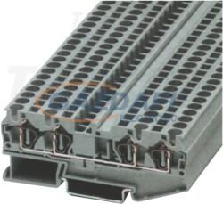 TRACON TSKB4/4K Négykapcsos ipari sorozatkapocs, rugós, sínre, kék 0, 2-4mm2, 800VAC, 40A (TSKB4/4K)