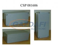 Csatári Plast CSATÁRI PLAST CSP081606 poliészter doboz, üres, 80x160x60mm, IP 65 fekete, halogénmentes (CSP 11081606)