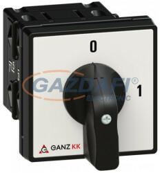 Ganz KK1-32-9002 Be-Ki kapcsoló, 90 fokos kapcsolási szöggel, 3P, 32A, IP44 (1AF9002BB00M20)