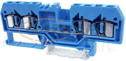 TRACON TSKC4/4-K Nullavezető ipari sorozatkapocs, rugós, sínre, kék 800V 26A 0.08-4 mm2 4P (TSKC4/4-K)