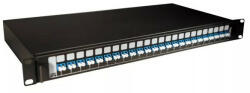 LEGRAND 032165 optikai patch panel fix 24xLC duplex monomódusú 1U-19" fekete LCS3 (032165)