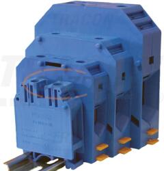 TRACON TSKA240-K Nullavezető ipari sorozatkapocs, csavaros, sínre, kék 70-240mm2, 1000VAC, 415A (TSKA240-K)