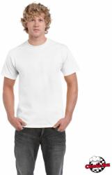 Gildan - fehér környakú póló (gi5000w)