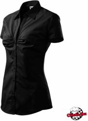MALFINI Női rövid ujjú blúz fekete színben (21401)
