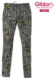 Giblor's szakácsnadrág - étlapmintás (black)