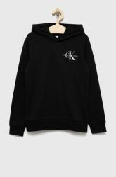 Calvin Klein gyerek melegítőfelső pamutból fekete, nyomott mintás - fekete 176 - answear - 26 990 Ft