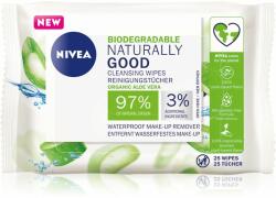Nivea Naturally Good arctisztító kendő 25db