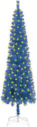 vidaXL Brad de Crăciun subțire cu LED-uri, albastru, 240 cm (3077997)