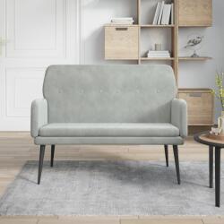 vidaXL Bancă, gri deschis, 108x79x79 cm, catifea (351414)
