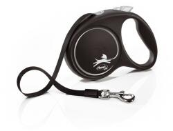 flexi Black Design lesa automata cu banda pentru caini, negru, marimea M, 5 m