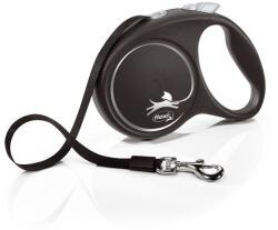 flexi Black Design lesa automata cu banda pentru caini, negru, marimea L, 5 m