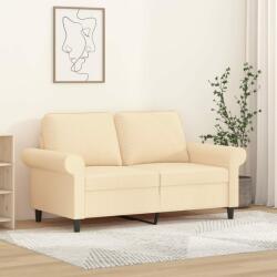 vidaXL Canapea cu 2 locuri, crem, 120 cm, material textil (349187) Canapea