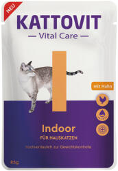 KATTOVIT Vital Care 12x85g Kattovit Vital Care Indoor csirke tasakos nedves macskatáp
