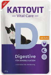 KATTOVIT Vital Care 24x85g Kattovit Vital Care Digestive csirke tasakos nedves macskatáp