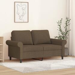 vidaXL Canapea cu 2 locuri, maro, 120 cm, material textil (349188) Canapea
