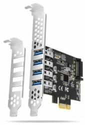 AXAGON 4x USB 3.2 Gen1 bővítő kártya PCIe (PCEU-43RS)