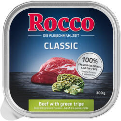 Rocco 9x300g Rocco Classic tálcás nedves kutyatáp 9 x 300 g- Marha & pacal