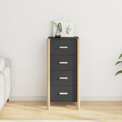 vidaXL Dulap înalt, negru, 42x38x90 cm, lemn prelucrat (345682) Comoda
