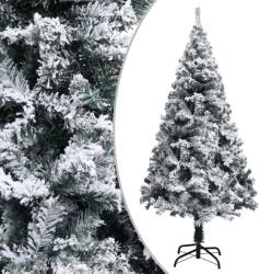 vidaXL Brad de Crăciun artificial cu LED&zăpadă, verde, 180 cm (3077767)
