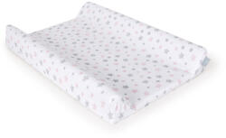 Ceba Baby Ceba pelenkázólap huzat pamut (50x70-80) 2db/csomag sötétszürke pink csillagos