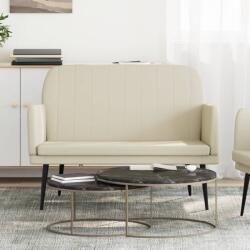vidaXL Bancă, crem, 107x80x81 cm, piele ecologică (351399)