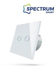Spectrumled Smart 2 zónás/IP20 WiFi fehér kapcsoló (WOJ05416) - bestbyte