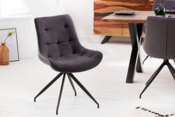 LuxD Stílusos szék Amiyah sötét szürke - fekete