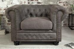 LuxD Luxus vintage fotel Chesterfield szürke