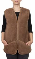 Vlnka Merino gyapjú mellény tevegyapjú betéttel, barna ruházat méretei S