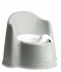 BabyBjörn - Olita cu protectie spate Potty Chair Grey / White (055225A) - drool