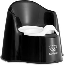 BabyBjörn - Olita cu protectie spate Potty Chair Black/White (055256A) - drool