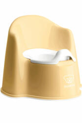 BabyBjörn - Olita cu protectie spate Potty Chair Powder Yellow/white (055266A) - drool