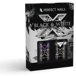 Perfect Nails LaQ X Black & White Gél Lakk Szett 2x8 ml