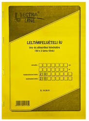 VECTRALINE Nyomtatvány leltárfelviteli ív áru- és göngyöleg felvételére VECTRALINE A/4 álló 50x3 lapos (B14-30/V) - papir-bolt