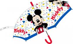 E plus M Disney Mickey gyerek félautomata átlátszó esernyő színes Ø74cm (EMM52509415)