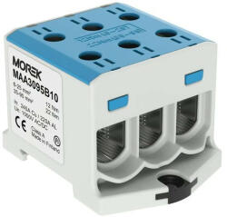 Morek MAA3095B10 OTL 95-3 Fővezetéki sorkapocs, 3xAl/Cu 6-95 mm2, 1000V, kék (MAA3095B10)