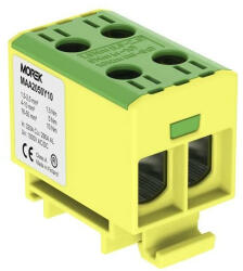 Morek MAA2050Y10 OTL 50-2 Fővezetéki sorkapocs, 2xAl/Cu 1, 5-50mm2, 1000V, zöld/sárga (Morek_MAA2050Y10)