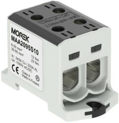 Morek MAA2095S10 OTL 95-2 Fővezetéki sorkapocs, 2xAl/Cu 6-95 mm2, 1000V, fekete (Morek_MAA2095S10)