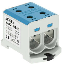 Morek MAA2150B10 OTL 150-2 Fővezetéki sorkapocs, 2xAl/Cu 25-150, 1000V, kék (Morek_MAA2150B10)