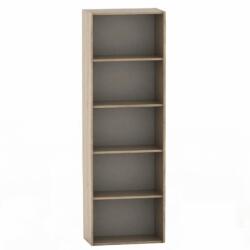 Mobikon Biblioteca 5 polite din pal stejar sonoma Tempo 57x34x175 cm (0000108066) Vitrina