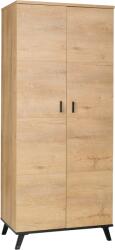 Mobikon Dulap 2 usi mdf lefkas de stejar negru Siran 81x55x191 cm (0000263068) Garderoba