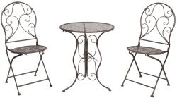 Clayre & Eef Set 2 scaune pliabile si masa fier forjat negru Garden (5Y0636)