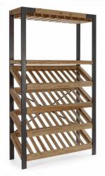 Bizzotto Raft tip bar Kantin otel negru lemn maro 114x38x199 cm (0740380) Raft