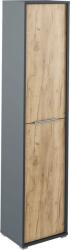 Mobikon Dulap mdf grafit stejar artizanal Rioma 75x38x217, 8 cm (0000281221) Garderoba