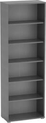 Mobikon Biblioteca mdf gri grafit Rioma 75x38x217.8 cm (0000281209) Vitrina