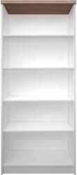 Mobikon Biblioteca 5 polite din pal alb stejar sonoma Topty 80x33x183 cm (0000147863) Vitrina
